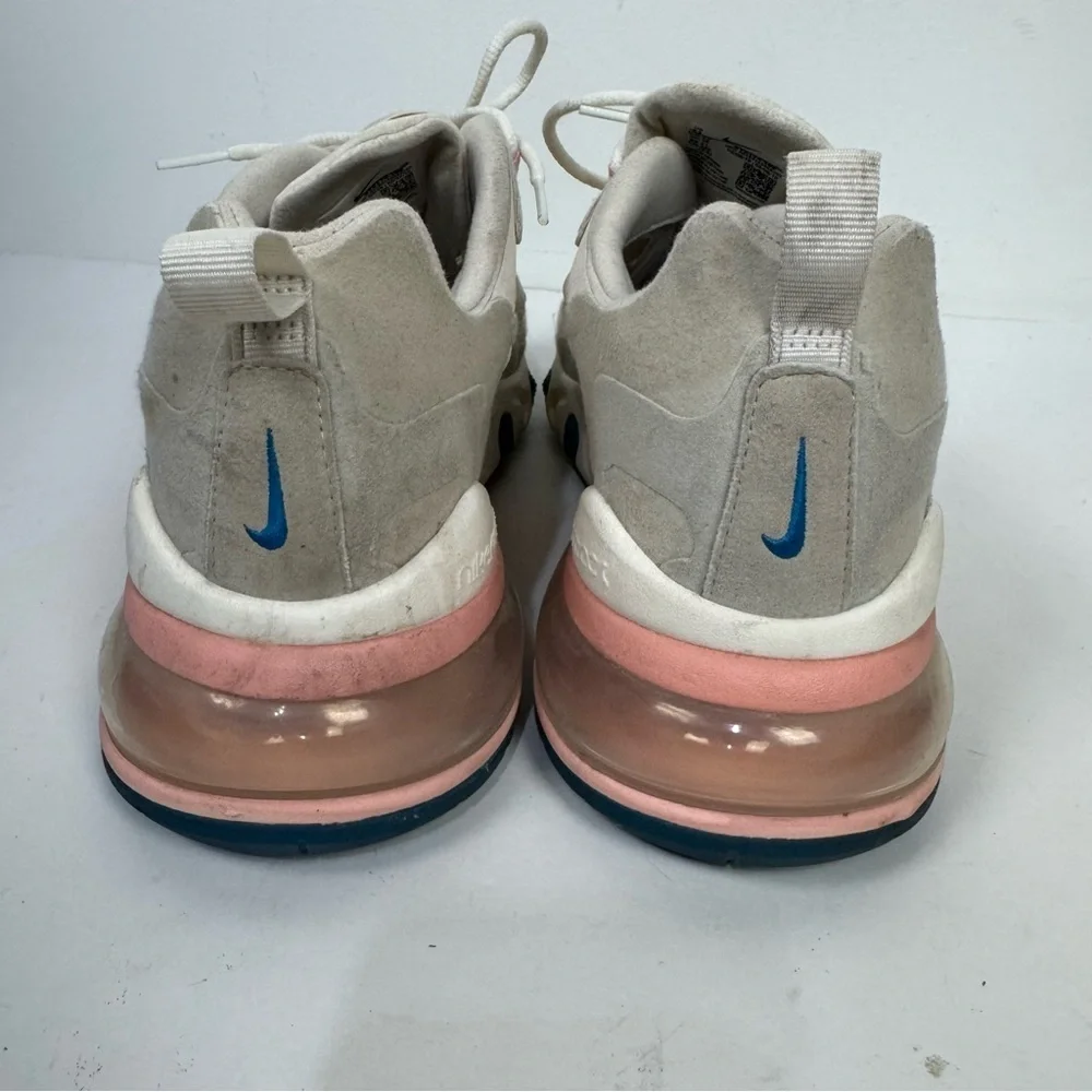 Nike Air Max 270 Epic React White & Pink Athletic Shoes Running Workout